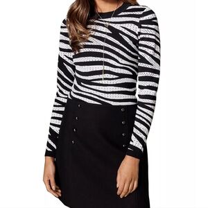 Karen Millen Zebra Knit Sweater